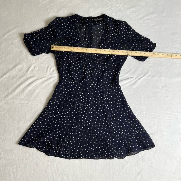 Realisation Women's Silk Ozzie Star Dress Sz S Navy Festival Celestial Fairycore - Picture 5 of 7